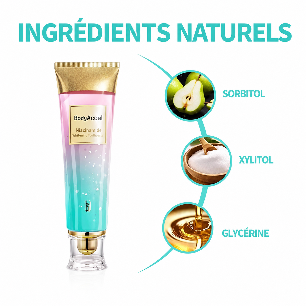 Accélérateur corporel (dentifrice blancheur à la niacinamide)